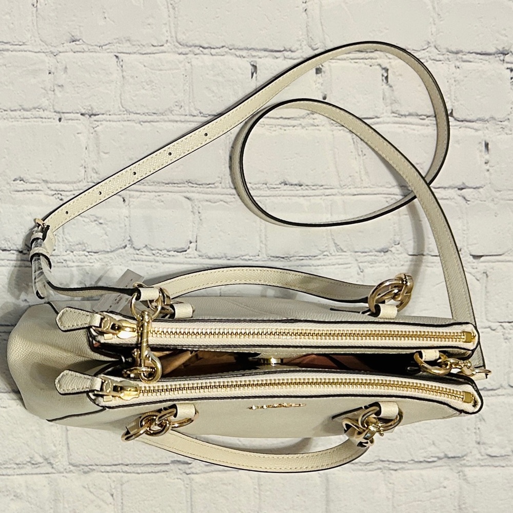 NWT Coach Cream Mini Christie Carryall  Bag - Convertible Three Style Straps. - Picture 13 of 15